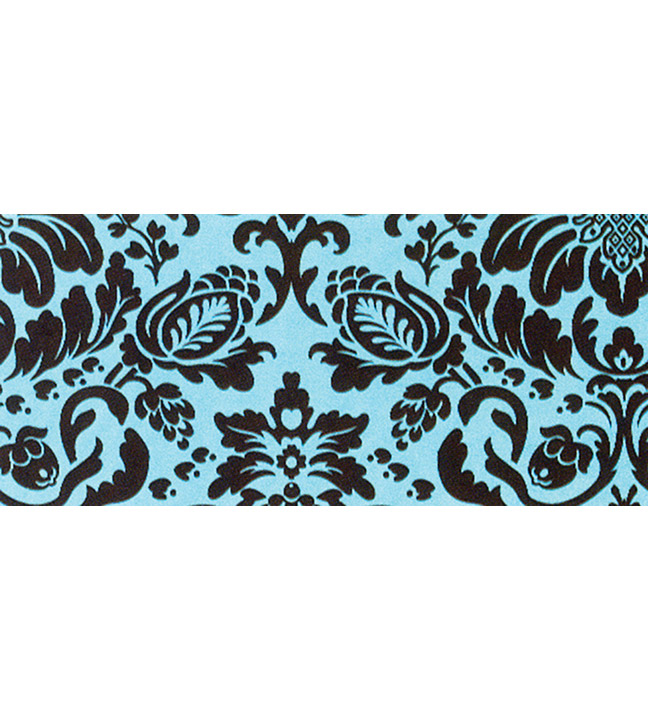 Chocolate & Aqua Chateau Tablecloth 120"L x 60"W